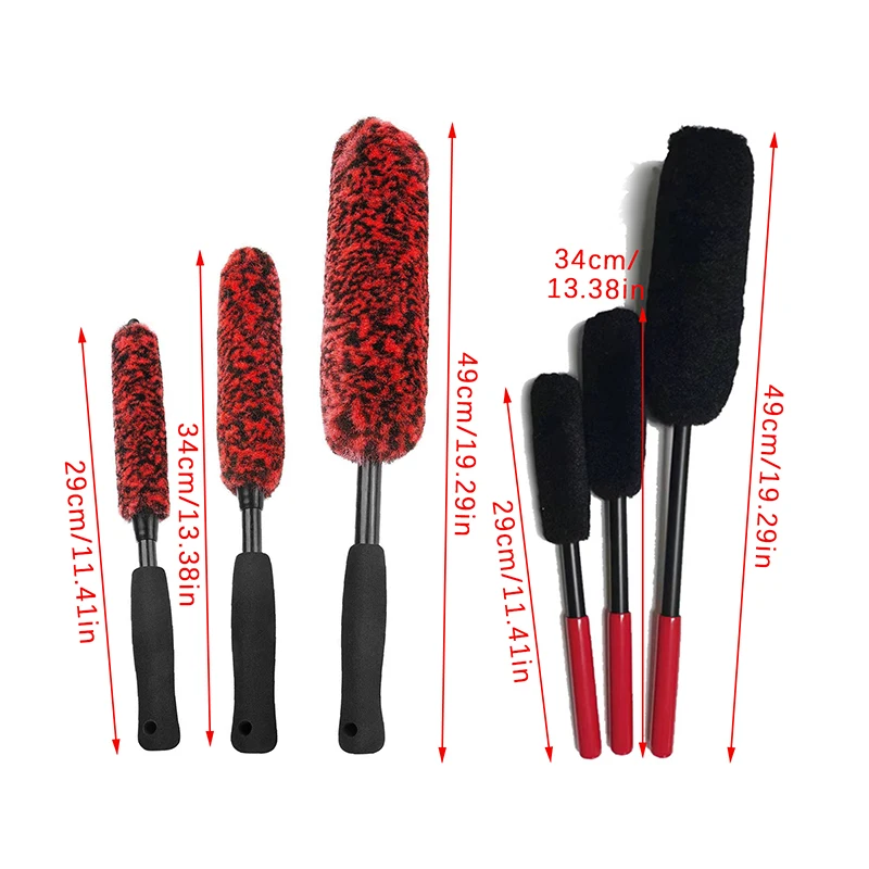 Щетка для детализации автомобильных колес гибкая шерсть автомойки обода