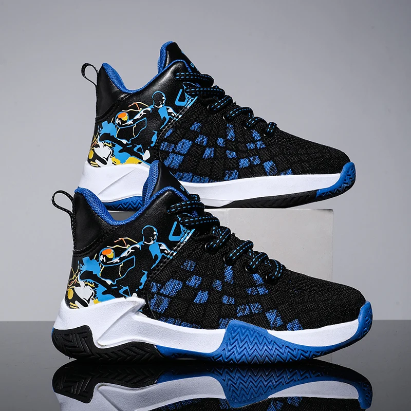 

Boy Basketball Shoes Brand Kids Sneakers High Quality Breathable Non-slip Boys Sport Shoes Top Child Trainer Shoes Boys Basket