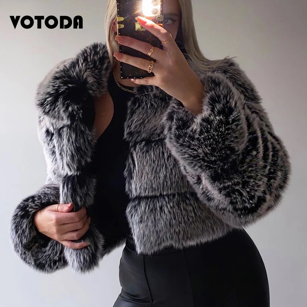 Winter Luxury Fur Coat Women Fluffy Faux Fur Coat Sexy Furry Warm Hooded Outerwear Ladies High Quality Fashion Fur Jacket Mujer
