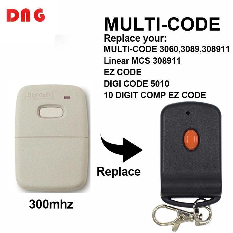

3060 3089 Multi Code 10 Dip Switch Garage Door Remote Control Transmitter,Multi Code 308911 EZ CODE remote garage,gate control