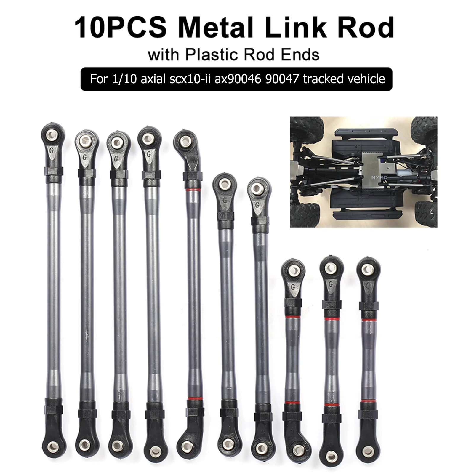 

Комплекты алюминиевых звеньев стержня для радиоуправляемой модели 1/10, 10 шт.