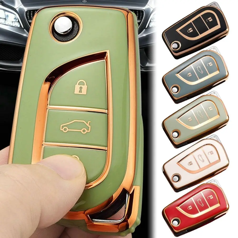 

New Full Protection Skin Car Accessories Remote Key Case Key Fob Cover Holder Shell Cover For Corolla|Toyota| Auris