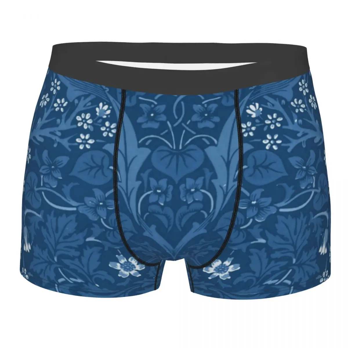 

Custom William Morris Underwear Men Stretch Blackthorn Boxer Briefs