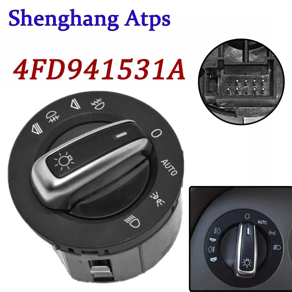 

Переключатель фар, переключатель противотуманных фар для Audi A6 S6 C6 RS6 Allroad Q7 2004-2013 4F 1941531 E 4FD 941531 A 4F 1941531 Д 1822023