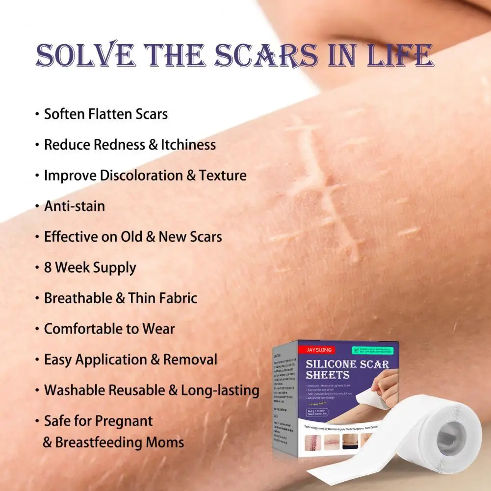 

Ultra Thin 1Box Safe Cesarean Section Scar Sticker Soft Scar Repair Sticker Long Lasting for Hands