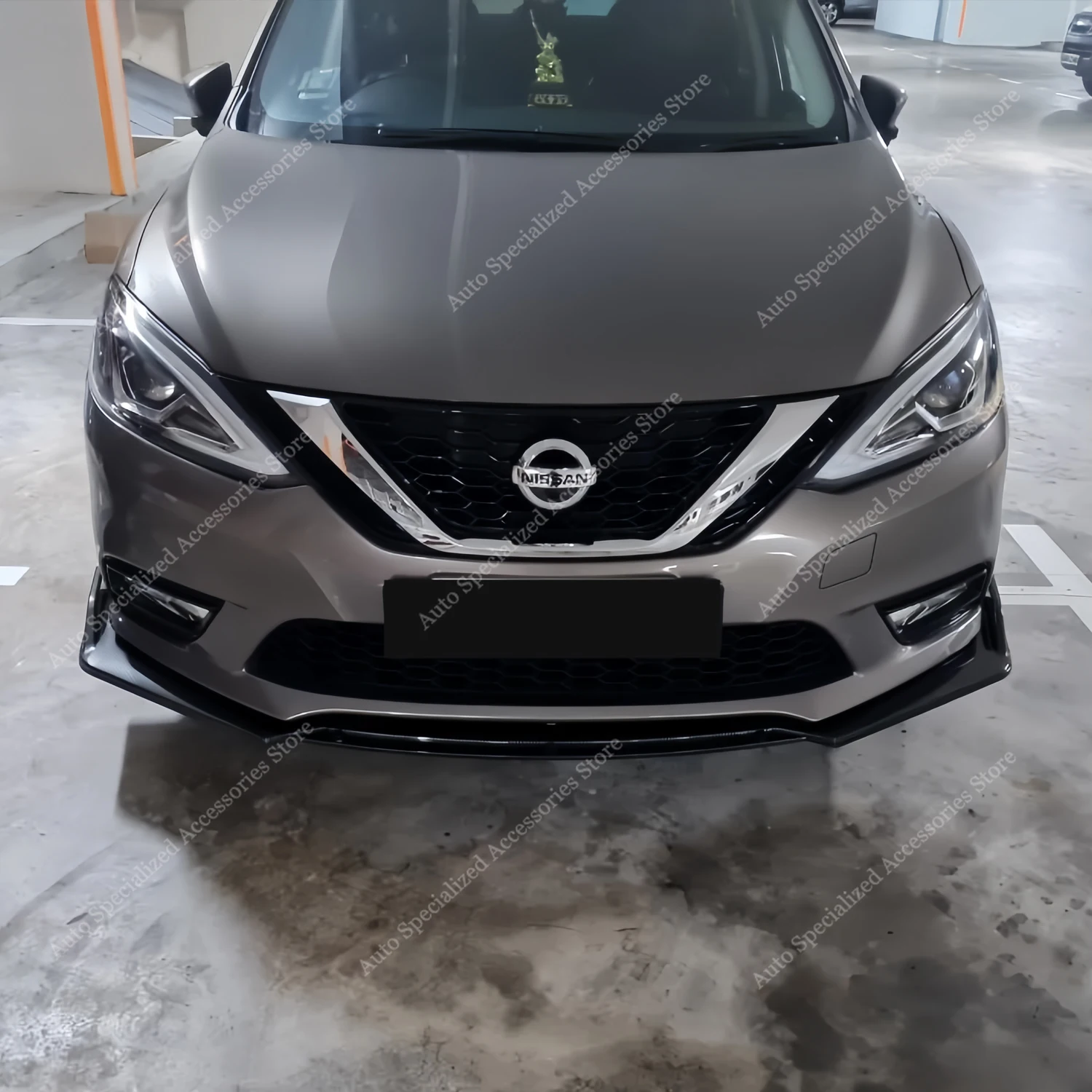 Глянцевый черный передний бампер спойлер разделитель диффузор ретро-футляр для