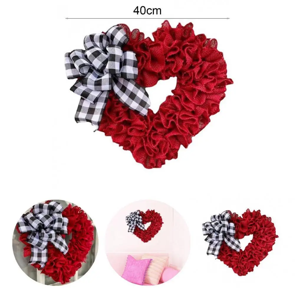 

Fashion Garland Wreath Weather Resistant Fabric Valentines Day Door Wreath Decoration Door Hanging Wreath Hanging Wreath