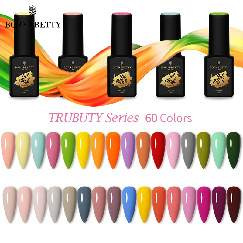 

BORN PRETTY Pro 15ml Gel Nail Polish Base Top Coat Summer Color Soak Off UV Led Gel Nail-Primer Prep Nail Art Varnish Manicure