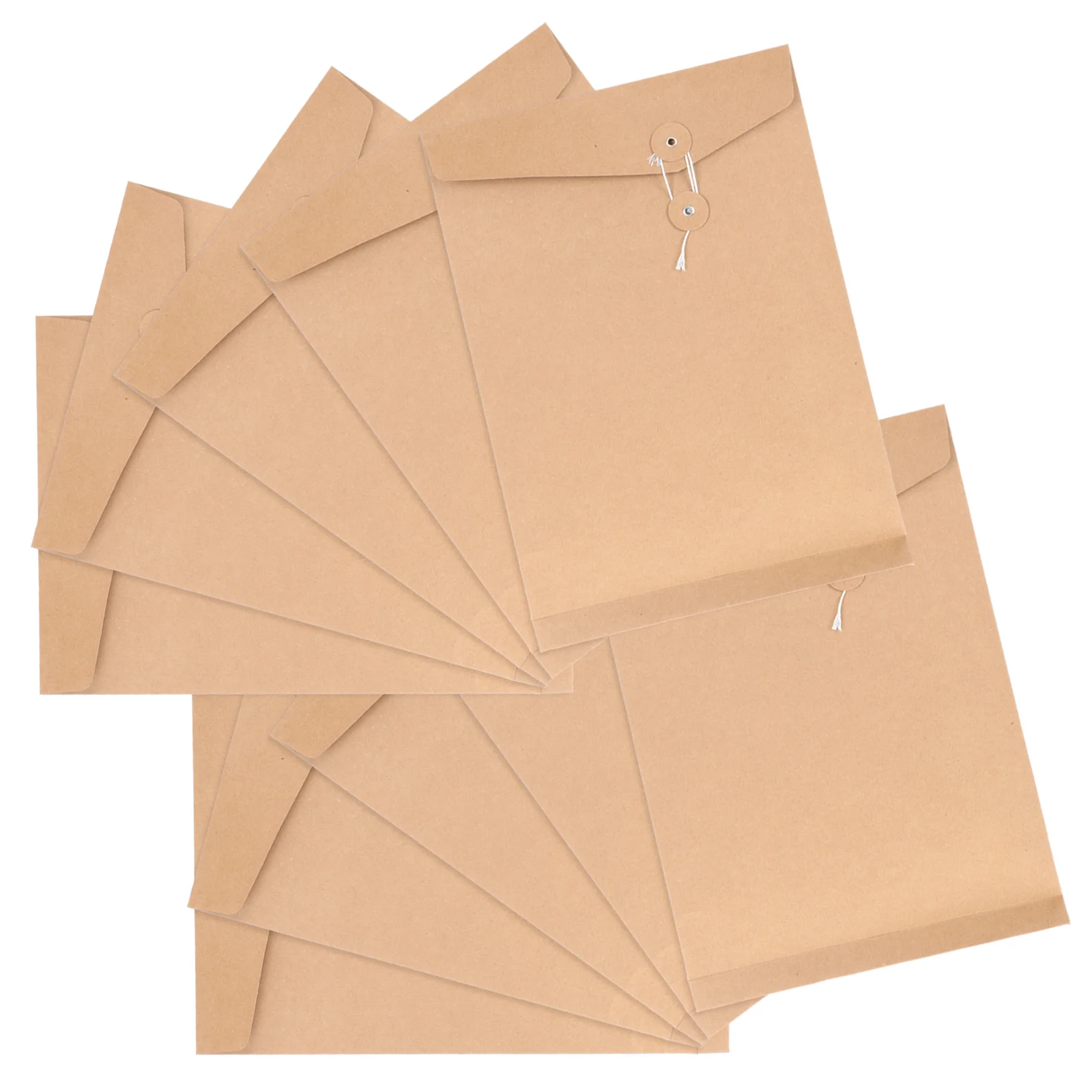 

10 Pcs Kraft Paper Portfolio Document Pouch Folder File Holder Organizer Envelope