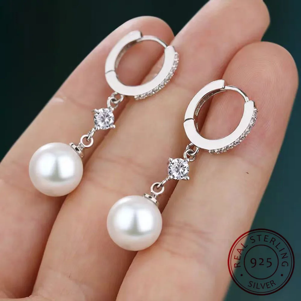 Серебряные серьги Cmon Kstar 2025 с жемчугом