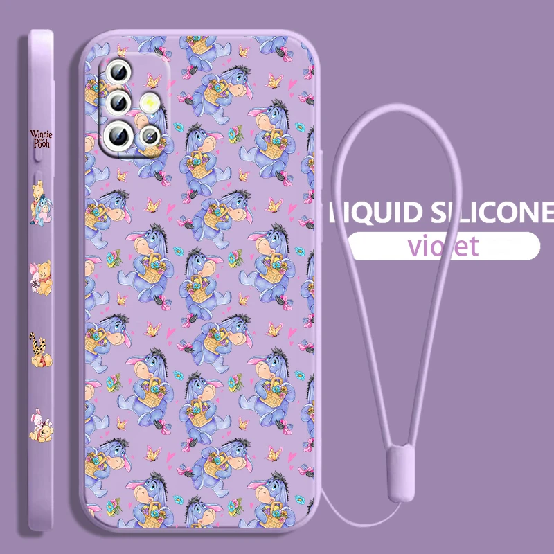

Winnie The Pooh Cute For Samsung Galaxy A71 A51 A81 A91 A41 A31 A21S A11 A01 A50 A30 A20S Liquid Left Rope Phone Case Coque Capa