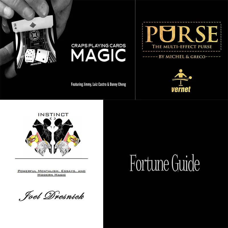 

Craps by Mechanic Industries，Purse by Vernet Magic，Instinct by Joel Dresnick，Fortune by Normand Beauchamp - Magic Trick