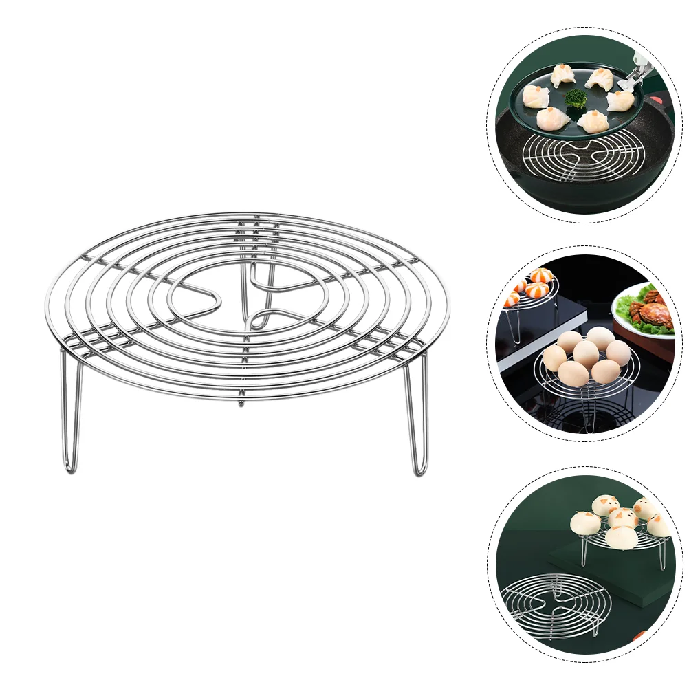 

Rack Steamer Steaming Trivet Stand Steam Egg Pressure Tray Pot Cooker Holder Food Microwave Kitchen Insert Cooking Basket Insta