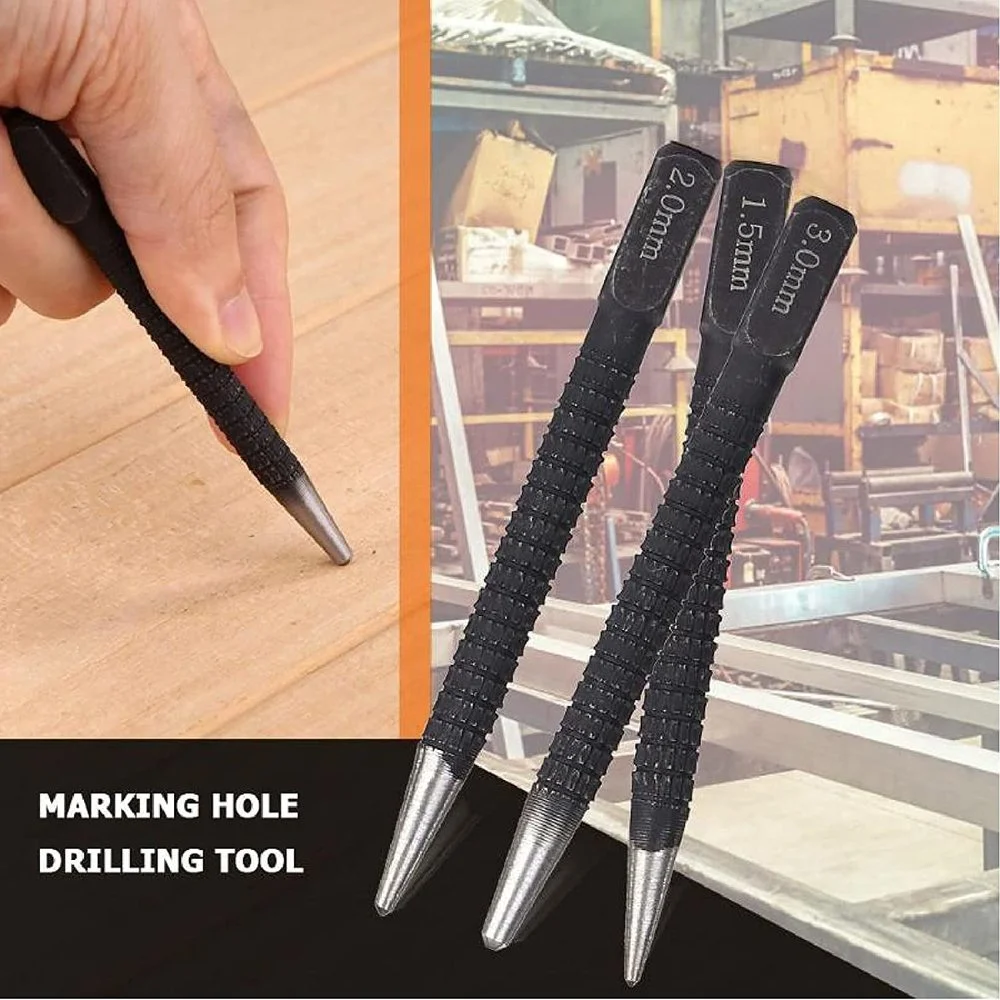 

1 Набор 1,5 мм/2 мм/3 мм центральный Дырокол из легированной стали металл дерево маркировочный сверлильный инструмент Brocas Para Metal Broca Madeira Core для ...