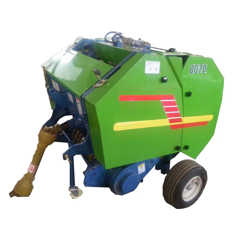 

Tractor mounted PTO mini round hay straw baler machine strapping machines winding