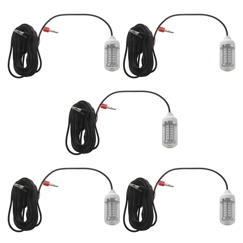 

Подводная рыболовная лампа, 5x12-24 В, 108 светодиосветодиодный