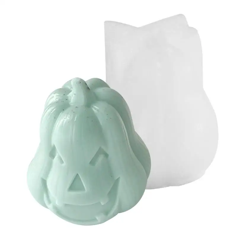 Halloween Pumpkin Candle Silicone Mold DIY Halloween Scented Candle Making Soap Resin Chocolate Beeswax Mold Craft Home Decor