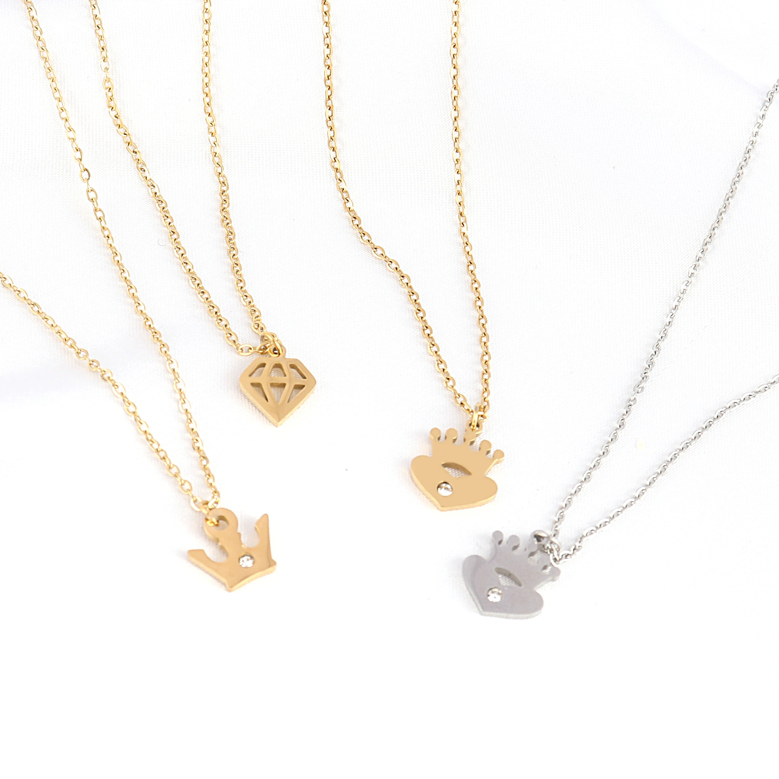 

Stainless Steel Necklace For Women Simple Necklace Fashion Geometry Jewelry Heart Charm Pendant Necklaces Jewelry Gift Collier