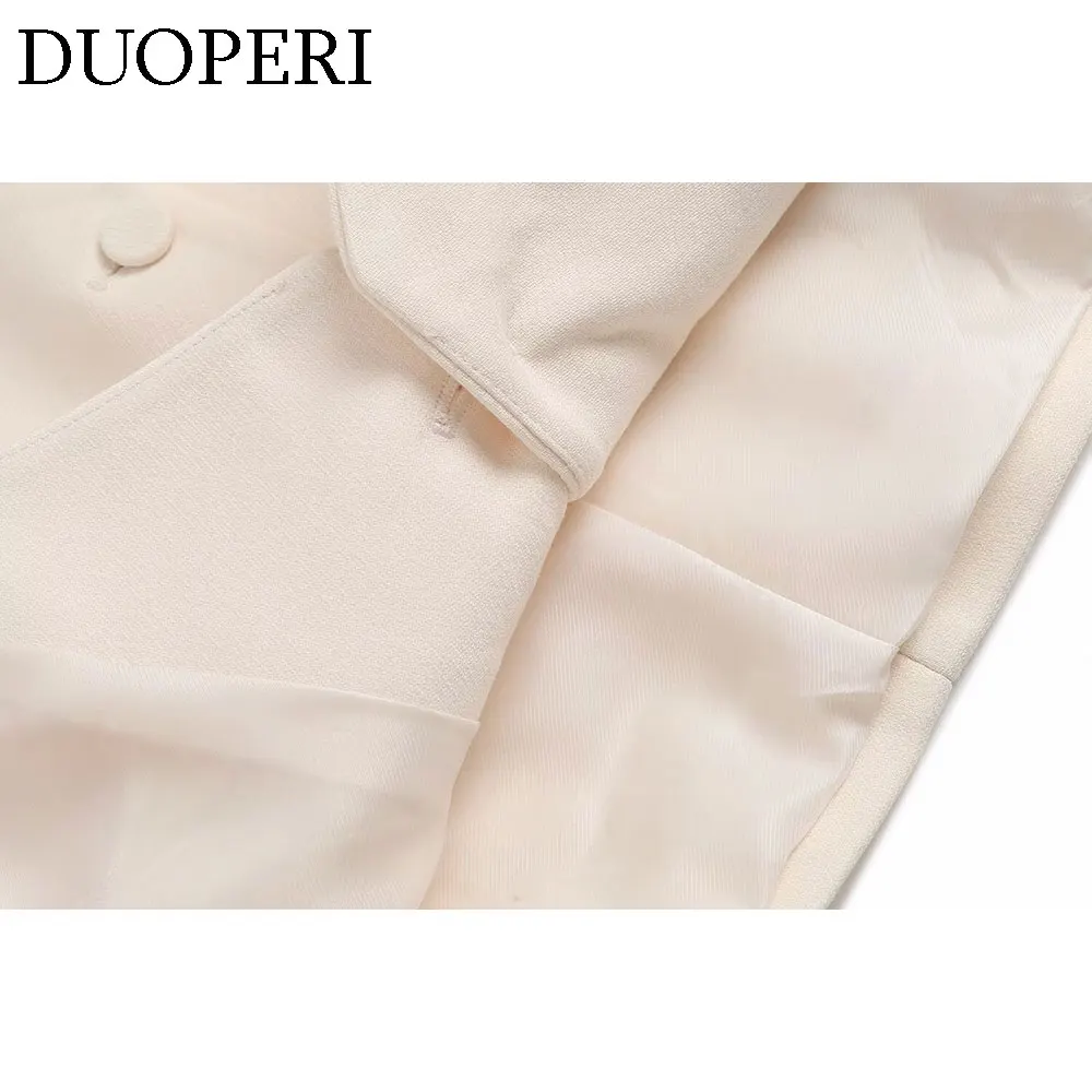 Бежевый женский модный жилет с v-образным вырезом и однобортной застежкой из