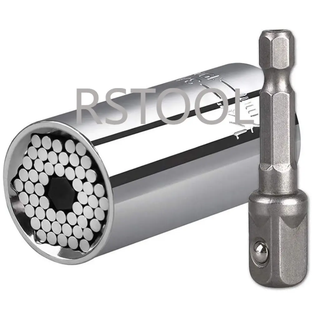 

Universal Torque Wrench Head Set Socket Sleeve 7-19mm Power Drill Ratchet Bushing Spanner Key Magic Multi Hand Tools