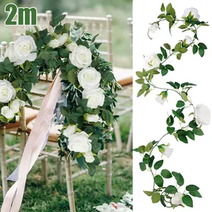 4Pcs White Rose Garland Rose Artificial Flower Rattan Reusable Realistic Artificial Flower Vines Fake Silk White Rose Garland 4Pcs White Rose Garland Rose Artificial Flower Rattan Reusable Realistic Artificial Flower Vines Fake Silk White Rose Garland
