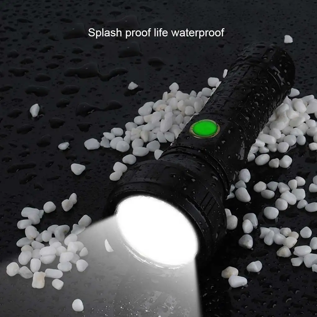 

Rechargeable LED Flashlight Adjustable Wear-resistant High-power Highlight Flashlights Light Torch 3000mah Battery