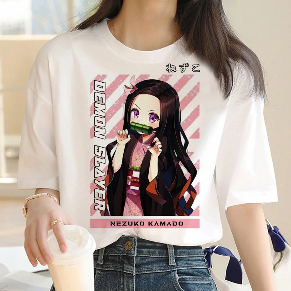 

Женская футболка с изображением рассекающего демонов киметасу No Yaiba, дизайнерская футболка в стиле аниме, графическая Дизайнерская одежда в стиле Харадзюку для девушек