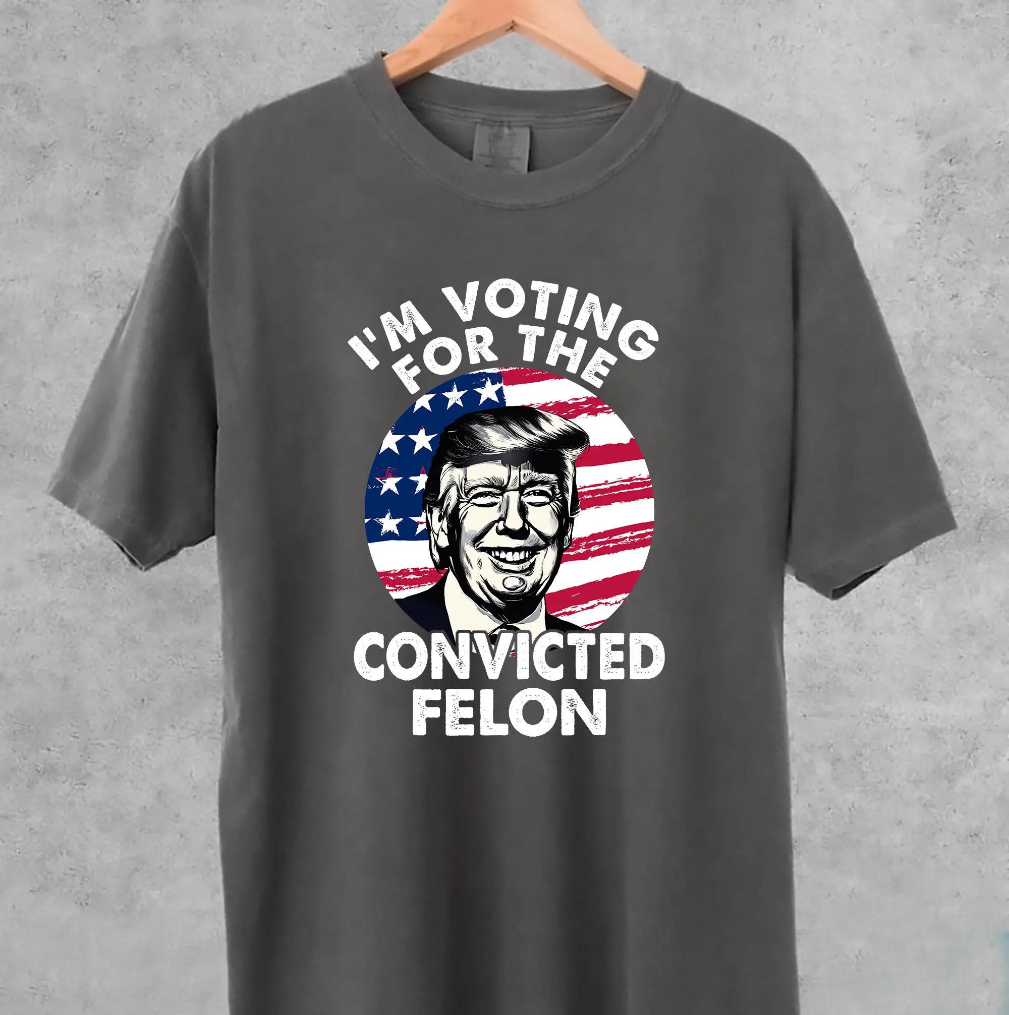 Футболка Comfort Colors Funny Voting 2024 я голосование для создания Felon