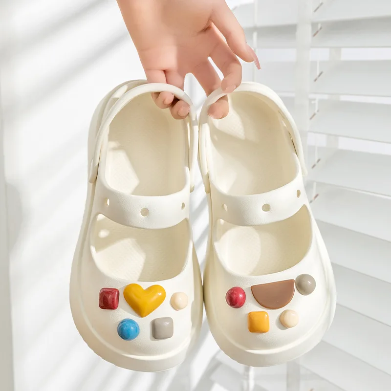 Women Flats Shoes Platform Sandals Hollow Mules Slippers Fashion Summer New Designer Casual Thick Sole Flip Flops Woman