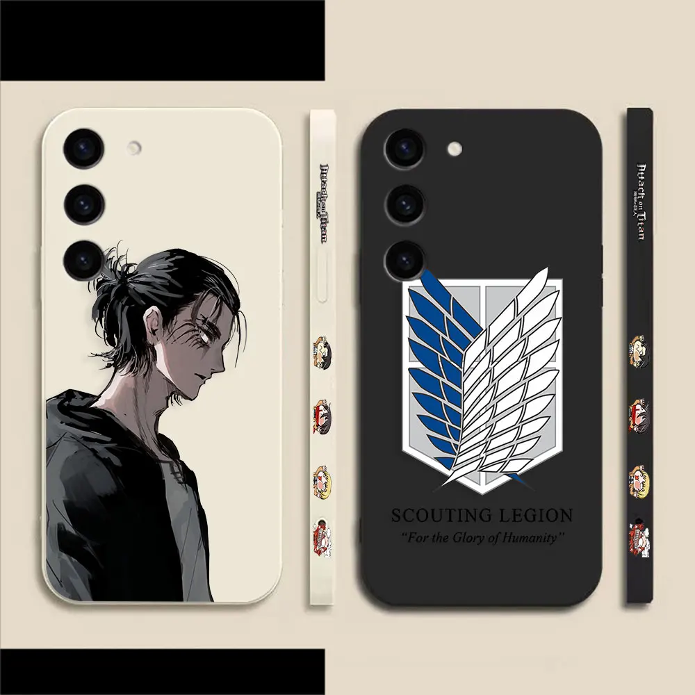 

Eren Yaeger A-Attack O-On T-Titan Case For Samsung Galaxy S23 S22 S21 S20 FE S11 S11E S10 S9 Ultra Plus 4G 5G Colour Liquid Case