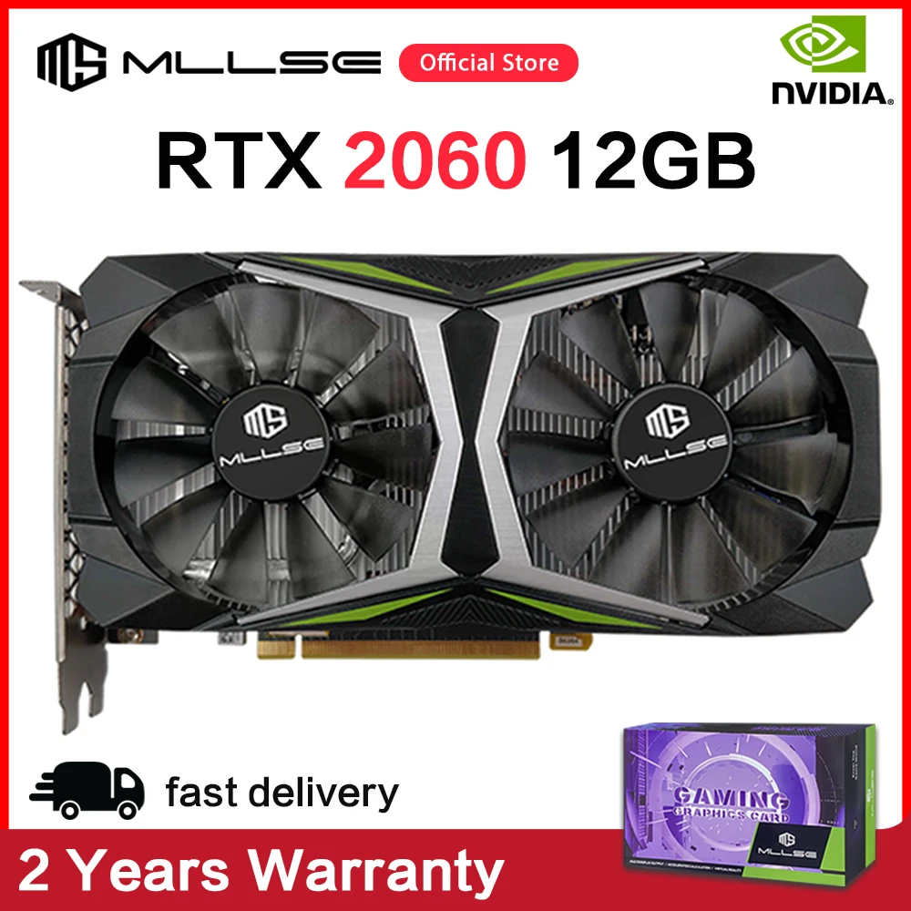 

MLLSE RTX 2060 12G Placa De Video Gaming Graphics Card GDDR6 192bit PCI Express 3.0x16 NVIDIA GeForce GPU rtx 2060 12gb game