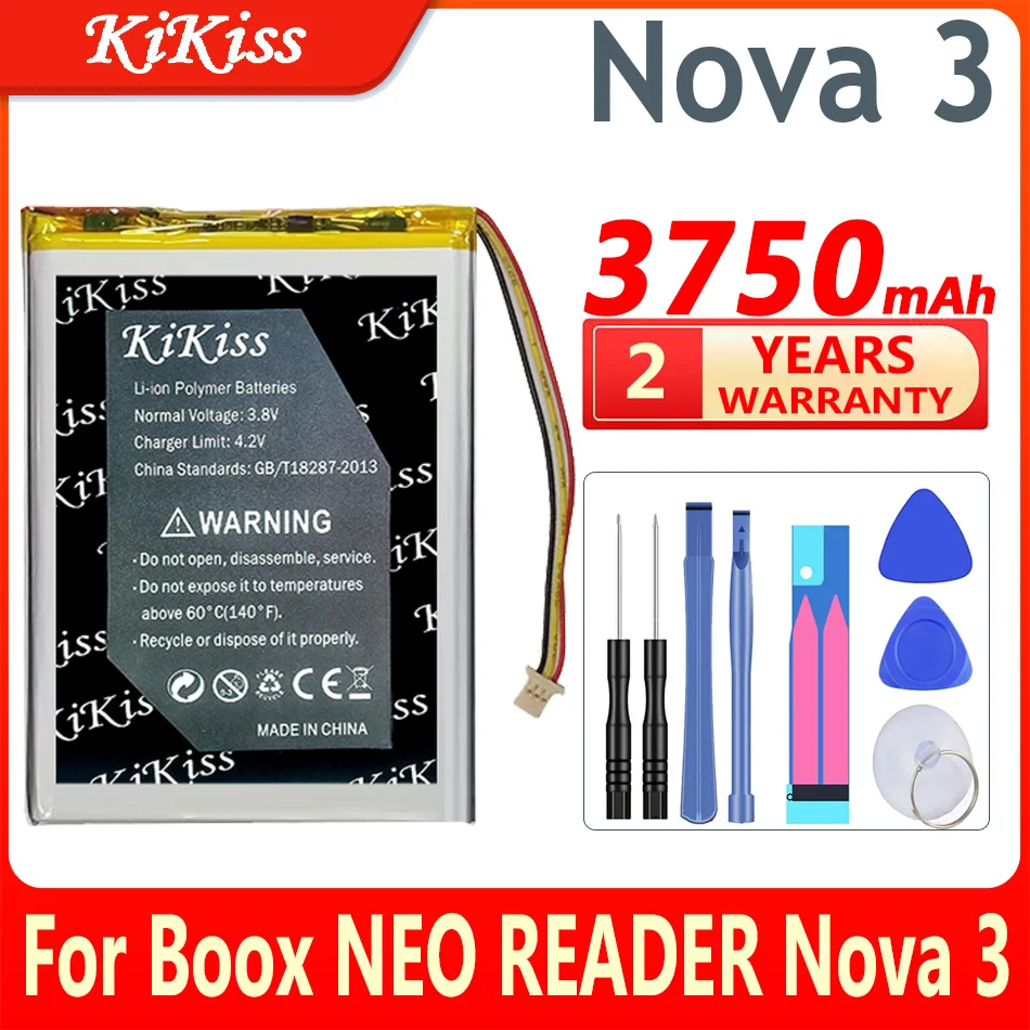 

Мощный аккумулятор KiKiss 3750 мАч для Onyx Boox NEO READER Nova 3 Nova3, электронный ридер, сменные батареи большой емкости