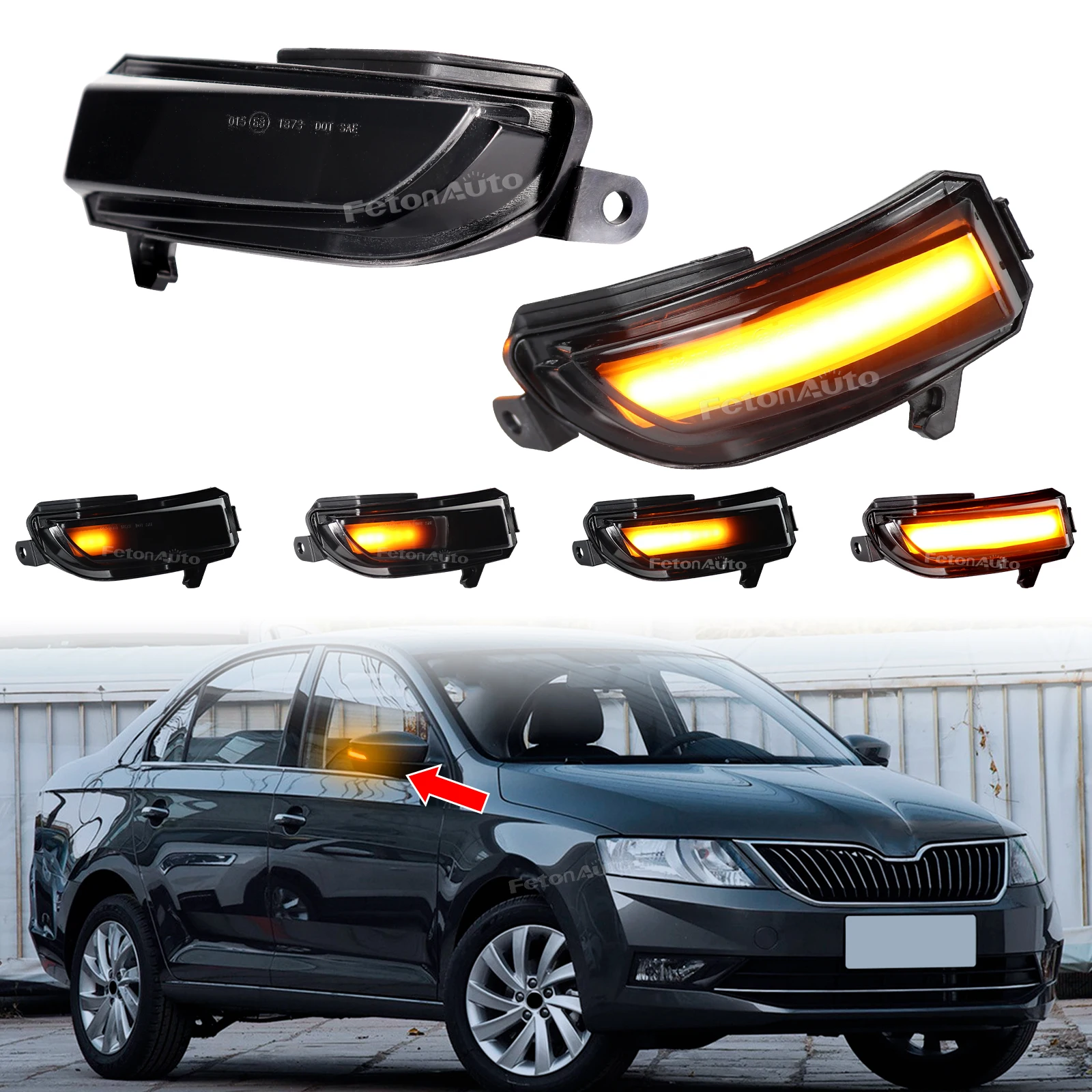 Светодиодный динамический индикатор мигалка зеркало заднего вида указатель