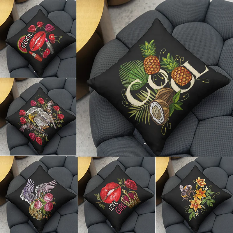 

Cool Rose Lipstick Pineapple Body Pillowcases Living Room Car Bedroom Beautiful Decoration Pillow Cover Throw Childrens 2023