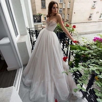 viktoria sexy wedding dress beaded crystals open back pleated tulle long lace bridal gownfor women custom made vestidos de noiva
