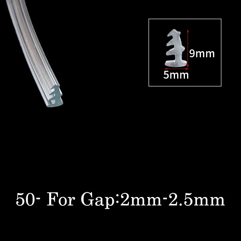 

1/2/3/4/5 м резиновая уплотнительная лента для дверей и окон, черная/прозрачная раздвижная стеклянная дверь, фиксированное уплотнение для окон, пылезащитная звукоизоляция