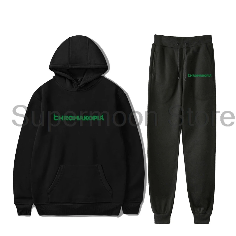 New Music Album Chromakopia Hoodies Jogger Pants Unisex Two Piece Set Sweatshirts+Sweatpants Women Men's