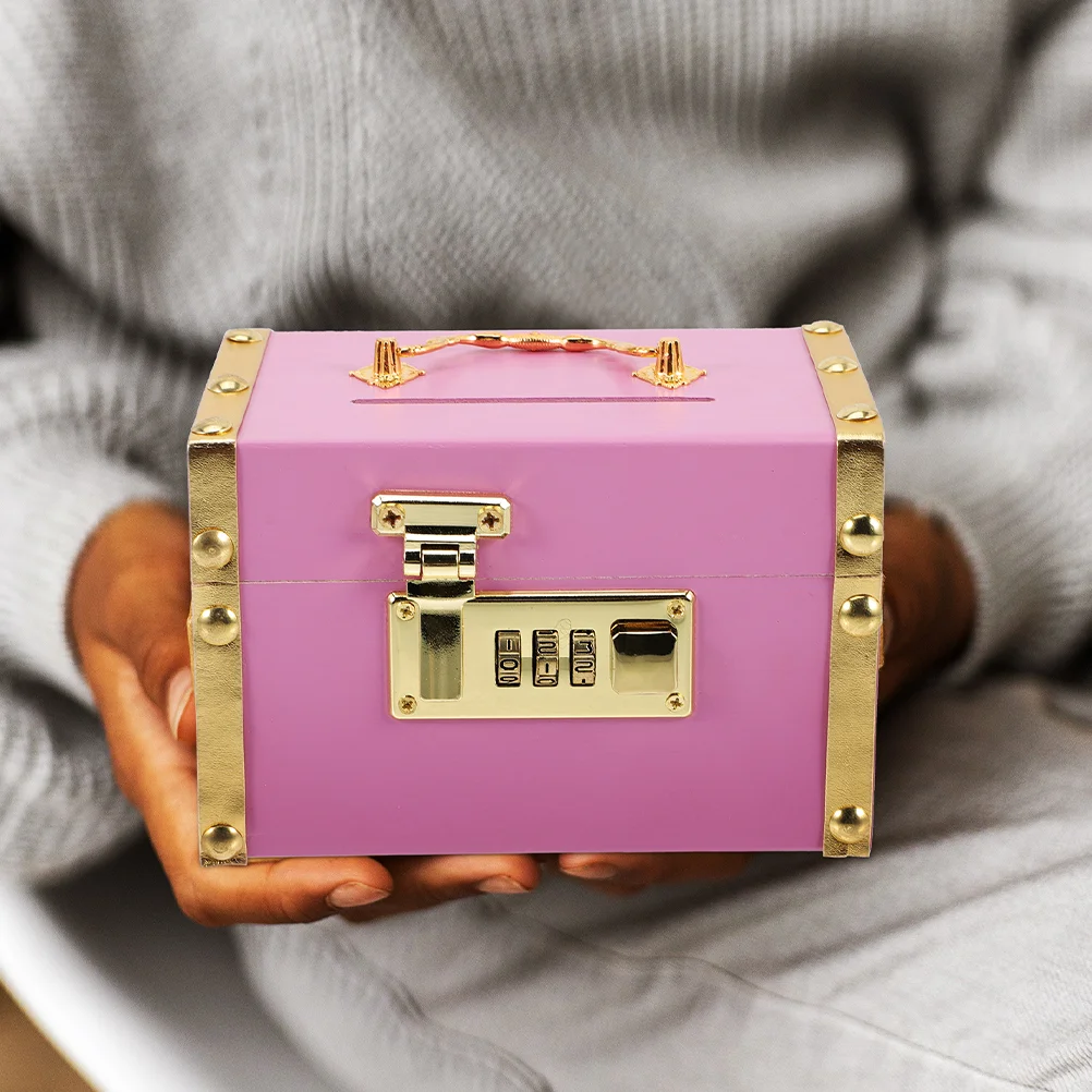 

Coin Box Bank Kids Small Cash Holder Decorative Piggy Money Banks Wooden Saving Jar