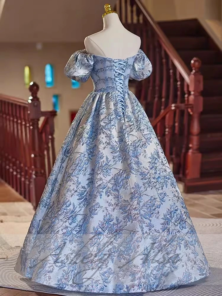 Женское винтажное платье с коротким рукавом пышное длинное для выпускного