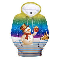 christmas snowman hoody sweatshirt 3d cute merry christmas harajuku kpop kids hoodies boy girl casual winter pullovers tops