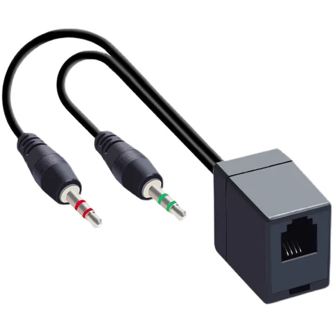RJ9 4P4C женский двойной 3,5 мм 1/8 TRS Мужской микрофонный кабель для наушников Стерео Y-разветвитель для ПК и телефонной гарнитуры