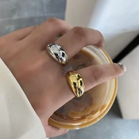 smooth silver gold rings for women south korea punk accessories luxury designer jewelry 2022 trend wholesale