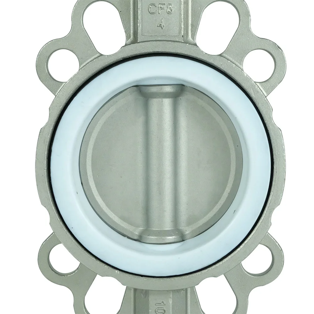 DKV PTFE Вафельный дроссельный клапан из нержавеющей стали 304 DN50 145 фунтов на