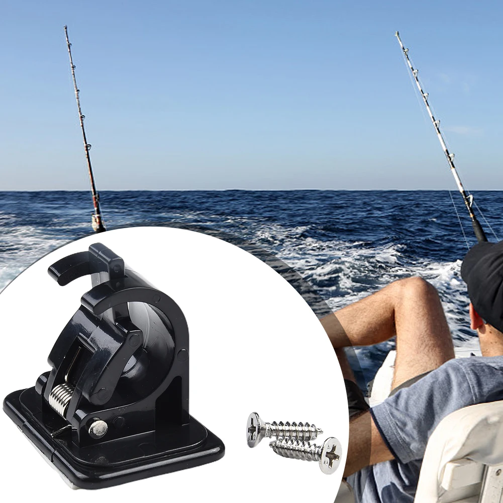 

1pc Fishing Rod Fixing Buckle Bottom Self-adhesives Opened Bayonet Black/white Plastic 45*40*45mm Fishing Accessories