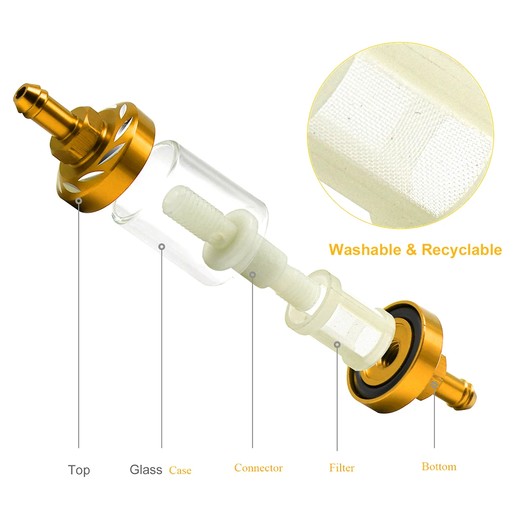 

3 шт., универсальные топливные фильтры для мотоциклов