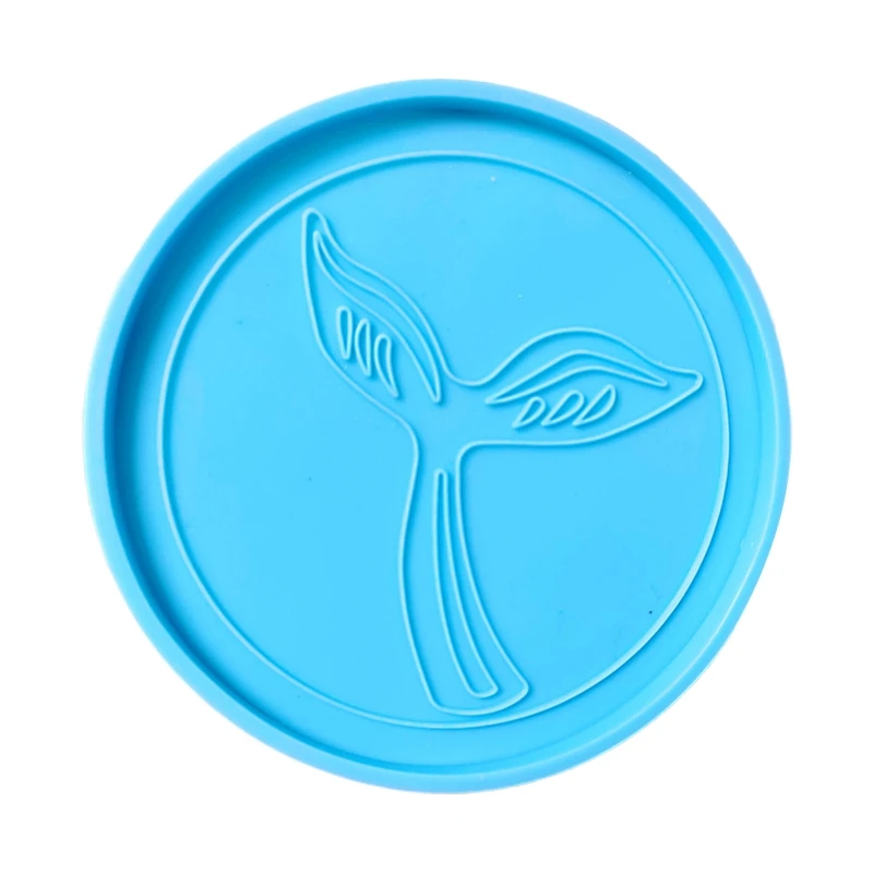 

2022 New Fish Tail Coaster Epoxy Resin Mold Handmade Cup Mat Mug Pad Silicone Mould DIY