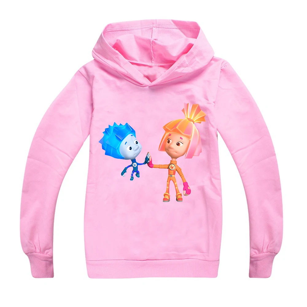 Kids Spring Autumn Hoodies for Boys Tops Cartoon The Fixies Sweatshirts Witch Wizard Funny Hooded Clothes Girls Long Sleeves