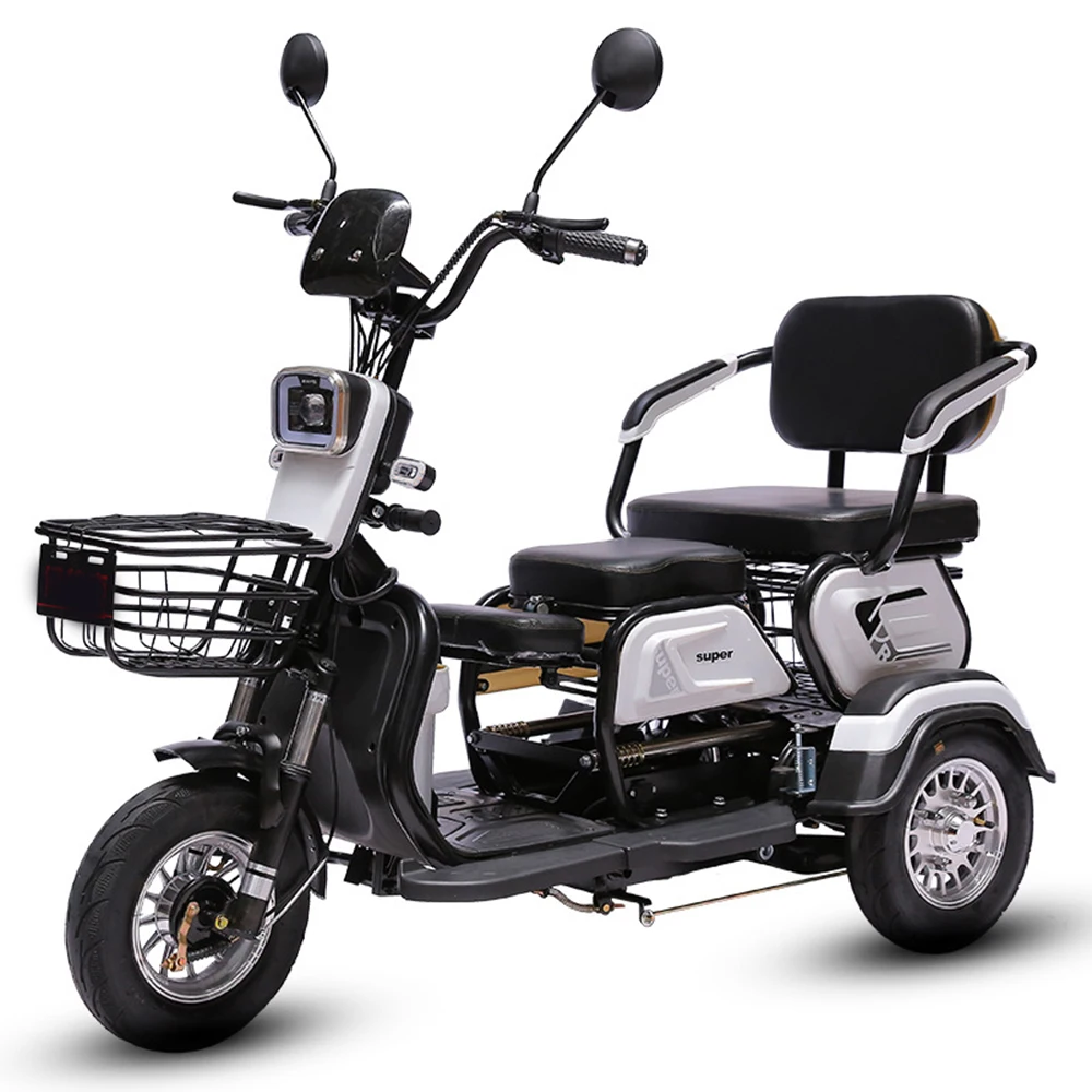 

48V 12/20A Electro-Tricycle Small Auto-Rickshaw Lithium Battery Flexible Shock Absorption Anti-skid Multi-mode Dual Drum Brake