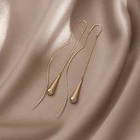 fashionable and simple female water drop pendant ear line 2021 trend women jewelry exquisite for friend tassel unusual earrings