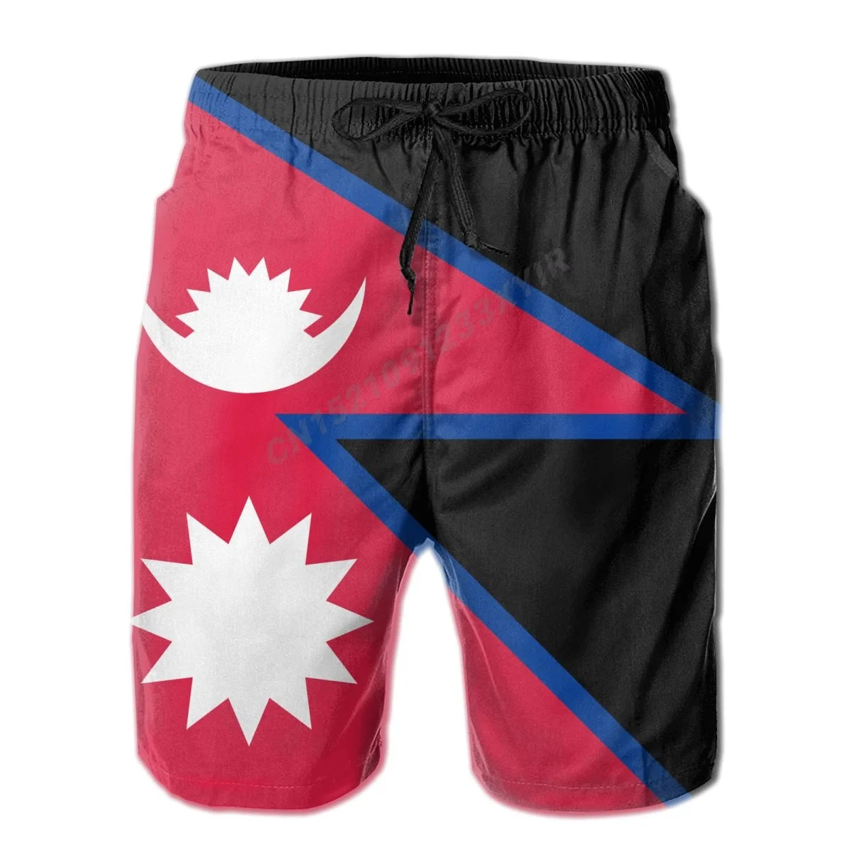 

Men's Nepal Flag Beach Pants Shorts Surfing M-2XL Polyester Swimwear Running